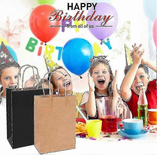Presentpåsar i kraftpapper, 18-pack, 23x12x30cm, återanvändbara påsar för presenter, fester och evenemang