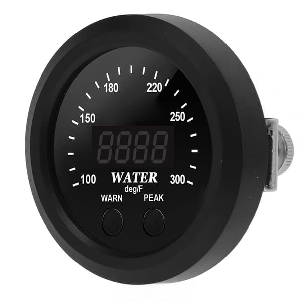 2,5 tommer Vandkøletemperaturmåler 100‑300℉ Digital Display Rød LED med Sensor Universal til Bil Lastbil