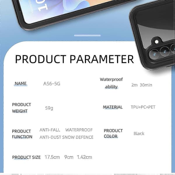 Til Samsung Galaxy A56 5G IP68 Vandtæt Telefoncover Dykkercover