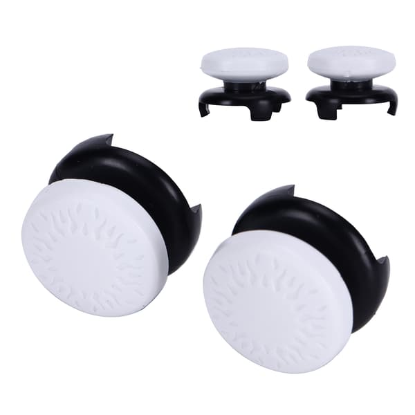 2 st tumstick mjukt silikonskydd grepppinne joystickkontroll gamepad nyckelkåpa för PS5 vit