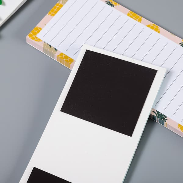【03】4-pak magnetiske notesblokke til køleskab, magnetisk frugtdesign