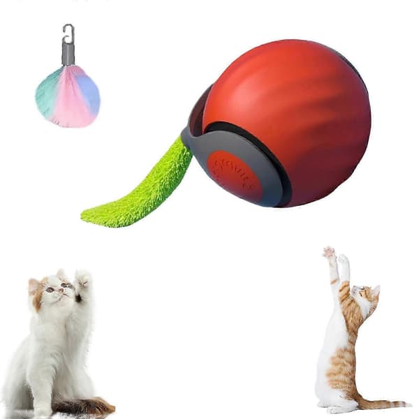 【03】Speedy Tail 2.0, Speedy Tail Kattelegetøj, USB Interaktivt Kattelegetøj til Indekat Orange