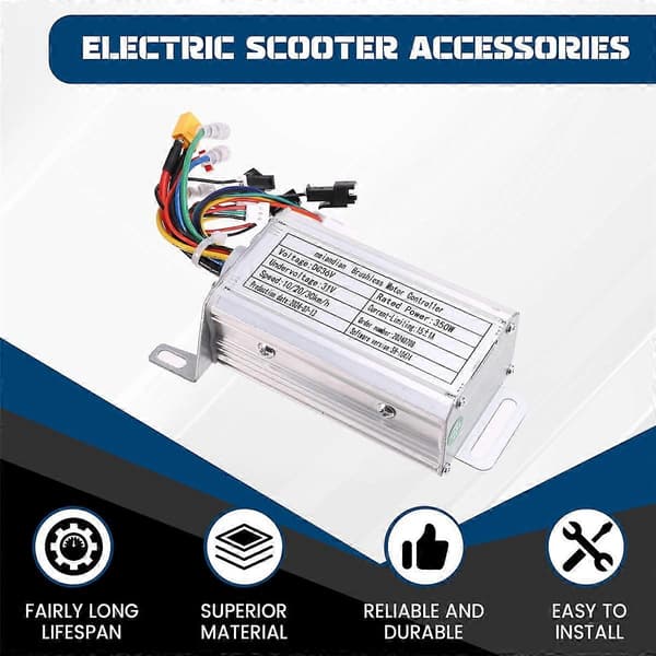 【03】36V 350W Borstlös Kontroller+Bluetooth Mätare+Förlängningssladd Kit för M365/M365 Pro Elscooter Silver