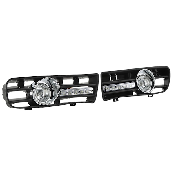 2 stk. H3 Tågelygter Gitre med LED DRL Lampe til 1997-2006 TDI MK4