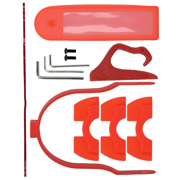Elsparkcykel Tillbehör Kit Set Silikonskydd Krok Dämpning + Bakre Stänkskärmsfäste Passar för XIAOMI M365/PRO