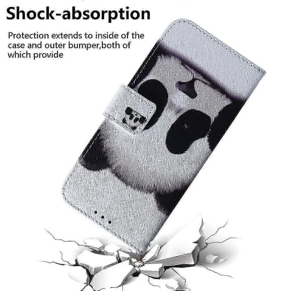 Til Samsung Galaxy A06 4G Pung Etui Mønstertryk Læder Telefoncover Multicolor Panda
