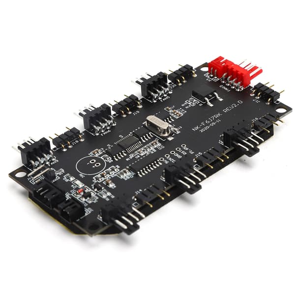 LED Ljus Kontroller PCB Strömförsörjning Fläkthubb 4/3 Pin ARGB Splitter Trådlös Fjärrkontroll