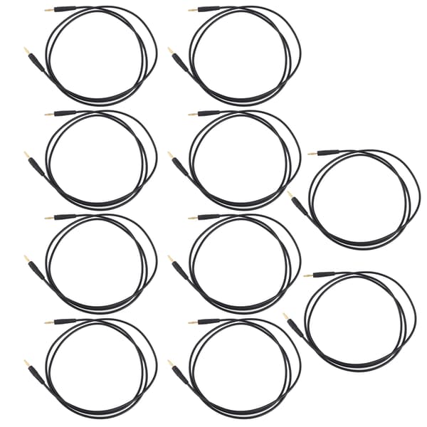10 Sæt Bananstik Testledning Svejsede Han til Han Testkabel til Hjemmeindustri 0,44 mm² Sort