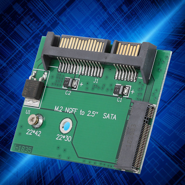 Højkvalitets 2.5inch SATA3 NGFF til 2.5inch SATA Riser Kort M2 NGFF Adapter