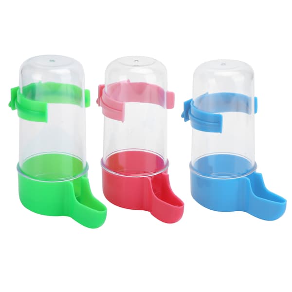 3 sæt Automatiske Fugle Foder Vand Drikke Papegøje Fodring Drikkebeholder Dispenser