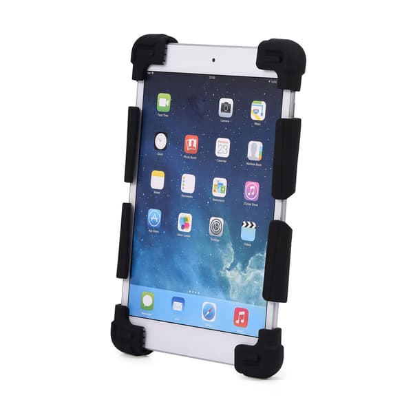 Justerbar silikonebeskytter Universal til iPad/Samsung/Lenovo Tablet (Sort 7,9-9\")