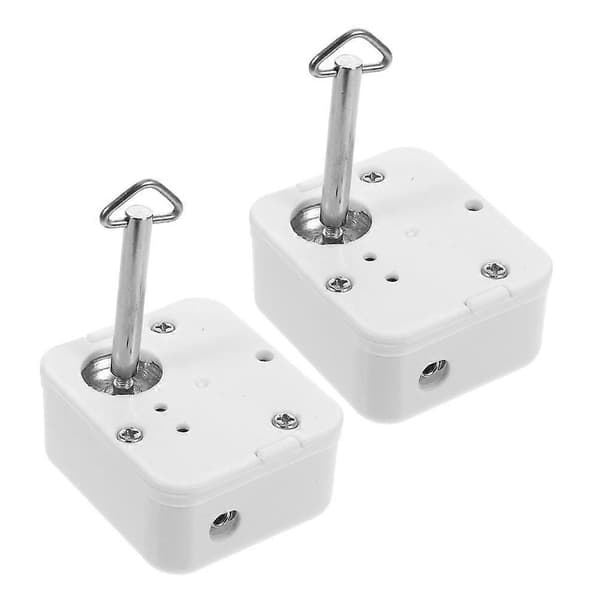 【03】2 STK Spillebevægelse Tilbehør Urværksmekanisme med Nøgle til DIY Spilledåser Erstatning Hvid White 5.60X4.80X2.60CM