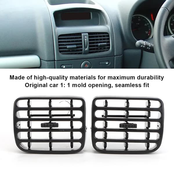 1 Par Luftkonditioneringsventilram Bilinstrumentbräda Grill Passar för CLIO MK2 1998‑2006