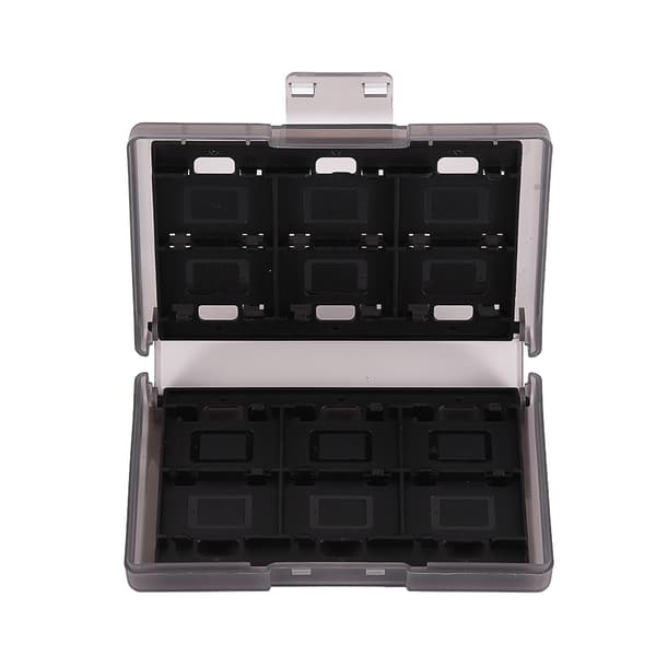 24-i-1 TF-kortboks Spil Hukommelseskort Etui Holder Bæretaske til Nintendo Switch Sort