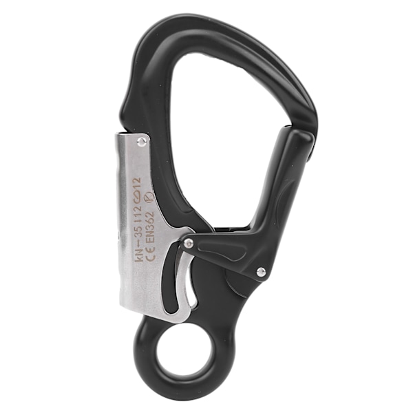 Camnal AutoLock D Låsande Snäpp Aluminium Snäpplås Krok Clip för Berg Trädklättring (Svart)