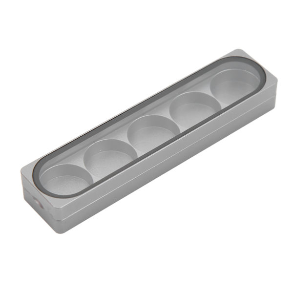 Cue Tip-förvaringslåda i Aluminiumlegering med Magnetisk Sugfunktion för Billjardspelare, 5 Hål