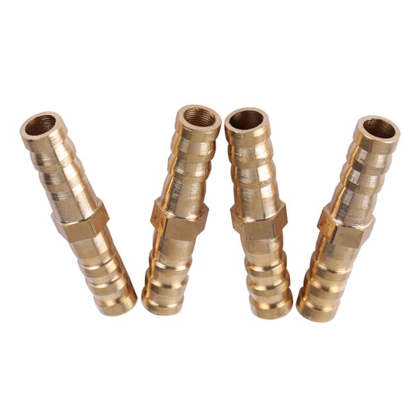 Messing Fittings Slange Studs Hale Reducer Reducerende Prop Konnektor (8mm-8mm 4 stk)