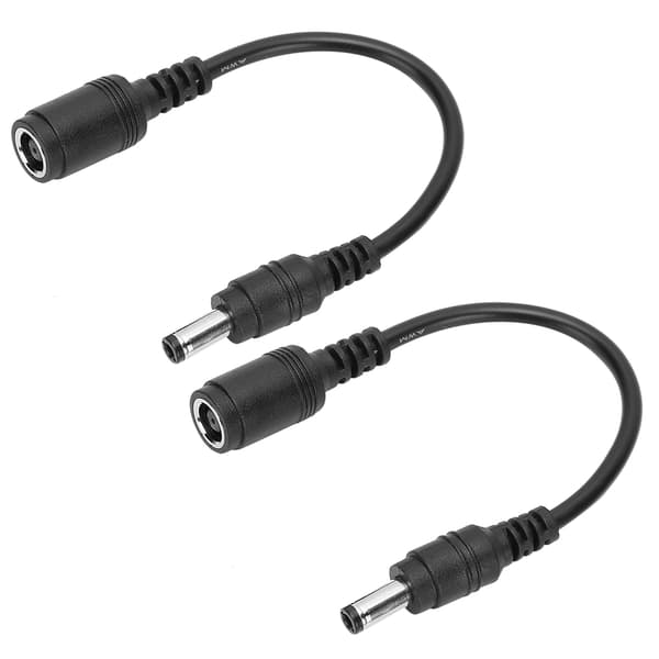 2 stk. DC Strømforsyning Oplader Adapter Konverter 7.4x5.0mm Hun til 5.5x2.5mm Han til HP Laptop