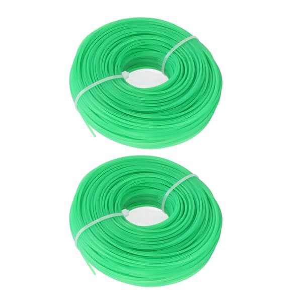 2 stk. Græstrimmer Line Spole Nylon til Elektrisk Havetrimmer 100 meter 1,6 mm Grøn