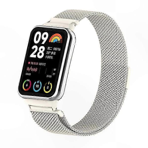 Magnetisk Milanese Loop-rem i rustfrit stål med stik til smart aktivitetsmåler Multicolor Style E