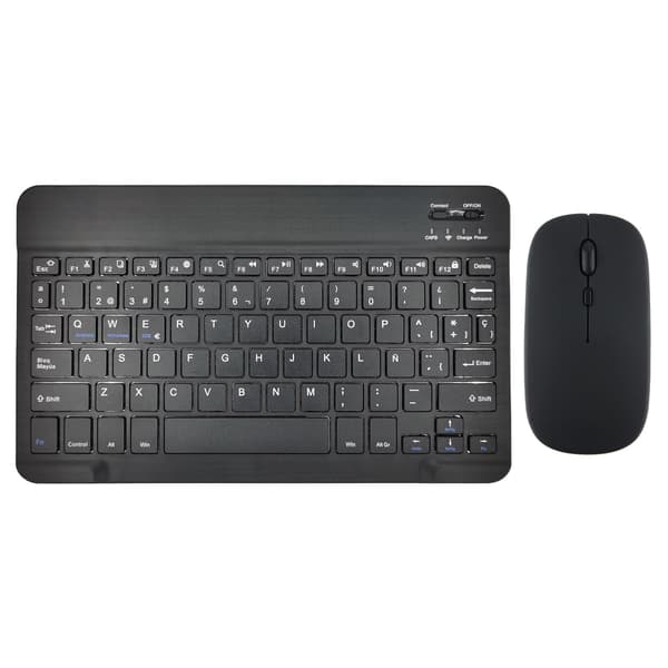 【03】Trådløst tastatur og mus til iPad Air 5, 4 Pro, 11, Bluetooth, spansk, engelsk, Android, iOS, Windows, telefon, tablet blue Spanish