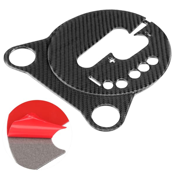 2 st Kolfiber Interiör Växelspak Panel Cover Bilmodifiering Passar Nissan 370Z Z34 2009‑2020 Vänsterstyrd LHD