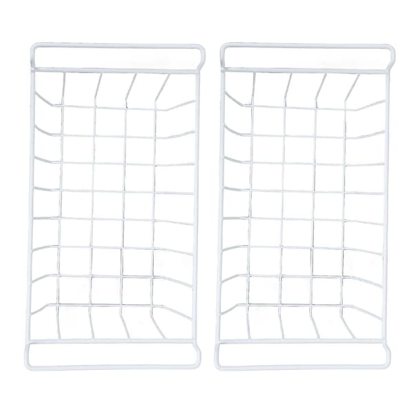 【03】2 pcs Freezer Basket Storage Baskets with Hanging Metal Rack, PE Coating{HH} 41.5X24.5X20CM
