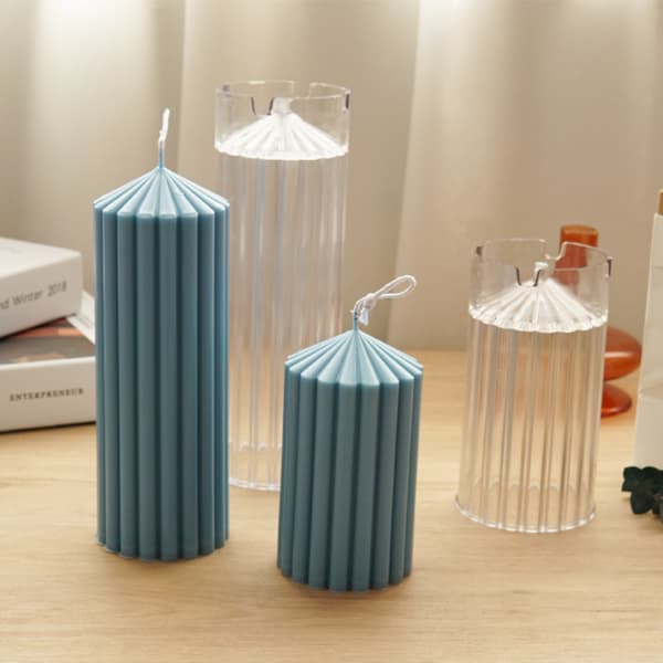 Grov Rille Tip Duftlysform Geometrisk Form Plast Lysfremstillingsforme til Fremstilling af Paraffinvoks og Carnaubavoks