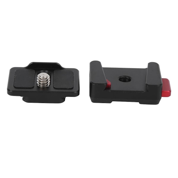 Aluminiumslegering Sort Monitor Quick Release Plade 1/4 Tommer Skrue Fastmonteret Universal Fotograferingstilbehør