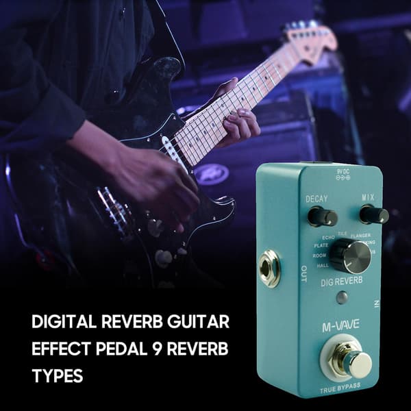【03】Dig Reverb Digital Reverb Guitar Effektpedal 9 Reverbtyper Decay