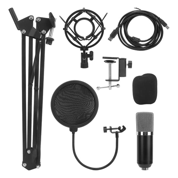 Optagemikrofon USB-stik Kardioid Retningsbestemt Computer Gaming Mikrofonsæt 20Hz‑20KHz