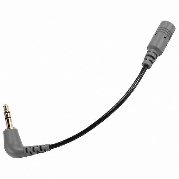 3,5 mm TRRS til TRS mikrofonadapterkabel til lydenheder Black  Gray
