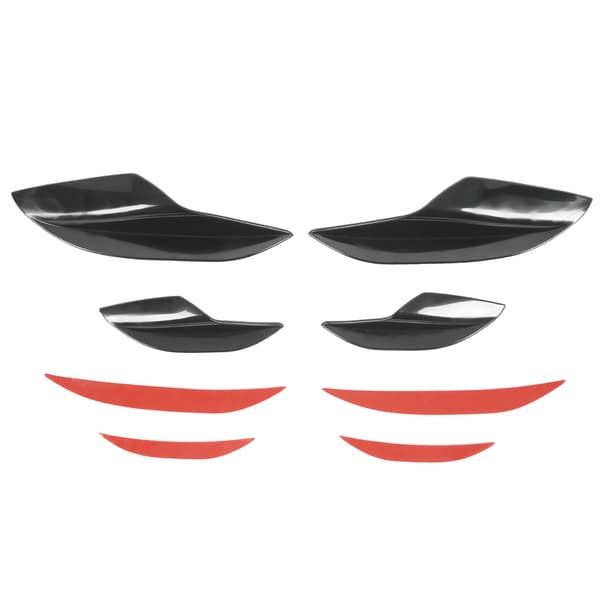Bumper Fin Bil Frontkofanger Side Splitter Canards Læbe Spoiler Deflektor Udskiftning til Mitsubishi Glossy Black