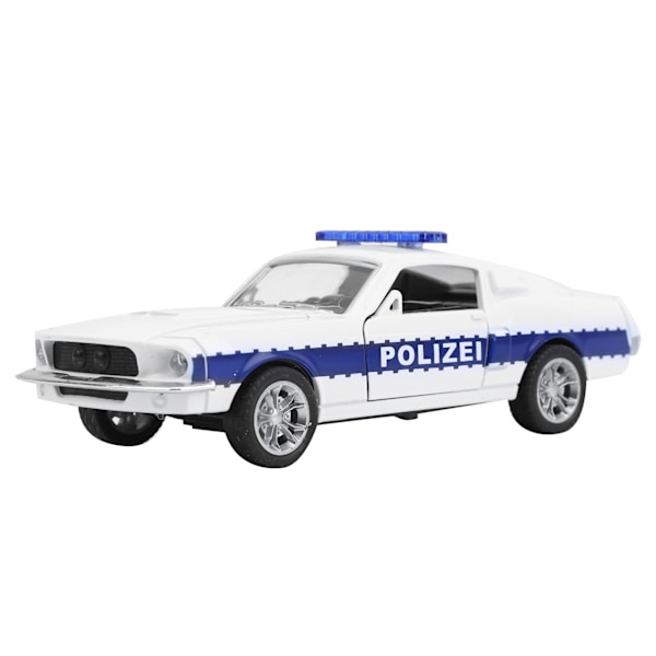 1:32 Legeringsbilmodell Pull-Back Barnfordonsleksaksmodell med Ljuseffekt Vit