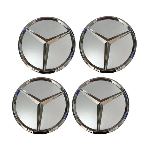 Mercedes-Benz centerkapsel – hjullogo 75 mm, sort Black Svart - 75mm