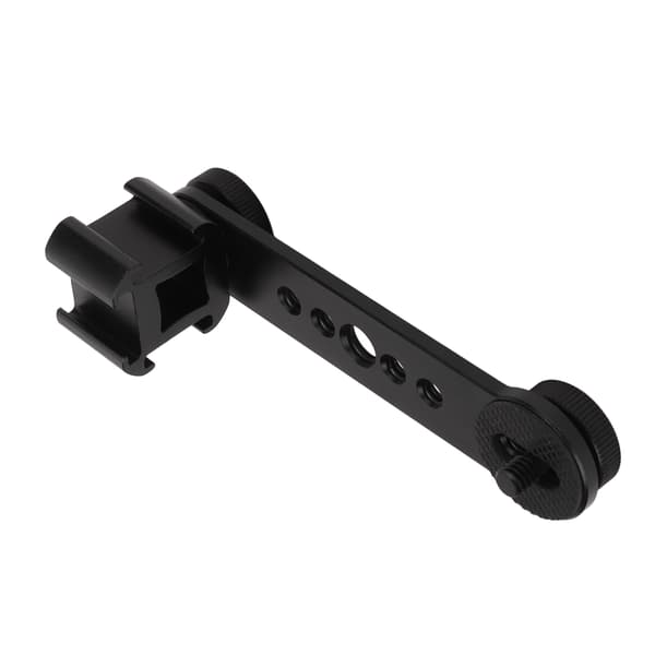 Trippel Cold Shoe Förlängningsfäste Aluminiumlegering Mikrofonstativ Fäste Adapter för Stativ Monopod Stabilisator Svart
