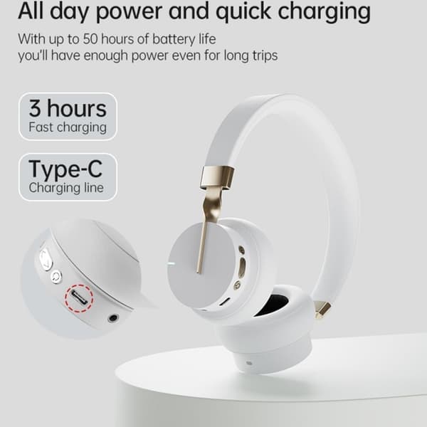 Trådløse hovedtelefoner, Over-ear Bluetooth-hovedtelefoner, trådløse Bluetooth-hovedtelefoner, grøn