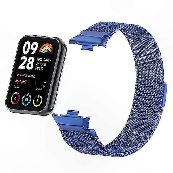 Magnetisk Milanese Loop-rem i rustfrit stål med stik til smart aktivitetsmåler Multicolor Style F