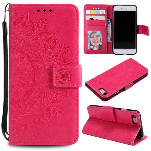 【03】iPhone 7/8/SE (2020/2022) - Mandala Pung Etui - Rosa Rosa pink