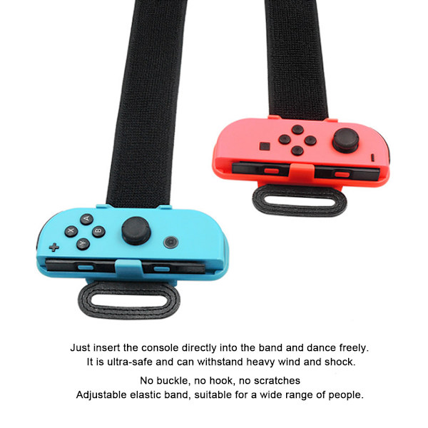 Justerbart elastisk sportsdansearmbånd benrem til Switch Joy Con spiltilbehør