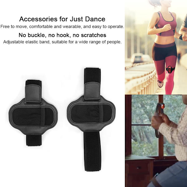2 STK Bærbare Justerbare Sportsdanse Benstropper til Switch Joy Con Konsol Tilbehør