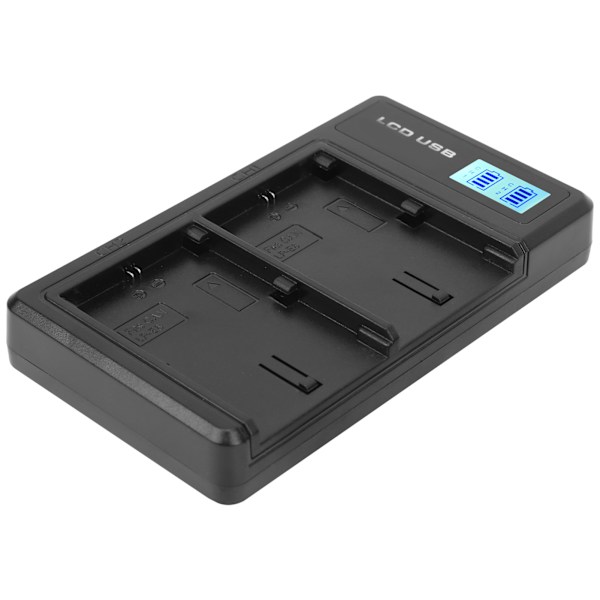 Bærbar kamera batterioplader til LPE6 USB kamera dobbeltoplader med LCD-display