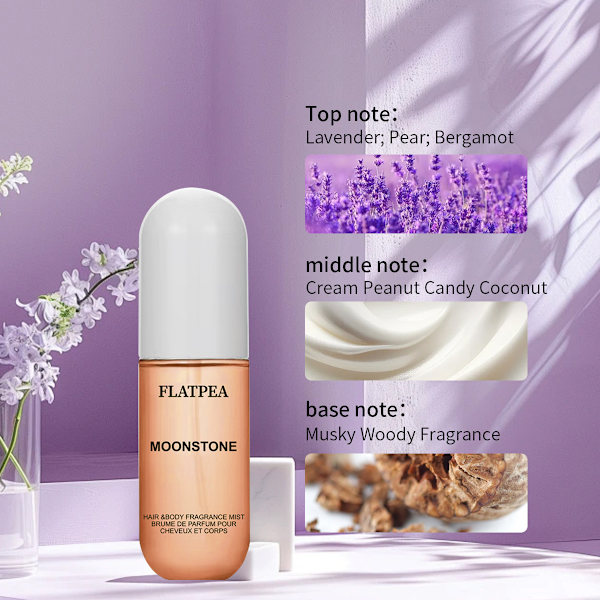 Kapsel-type hår- og kropsduftspray, Parfume Mist Spray Sæt med fire