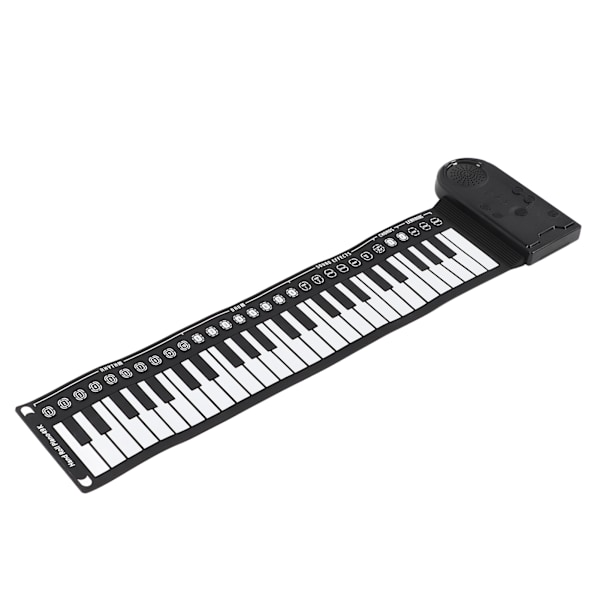 Handrullad Piano 49 Tangenter Portabelt Vikbart Elektriskt Keyboard Piano med Högtalare för Nybörjare Musikinstrument