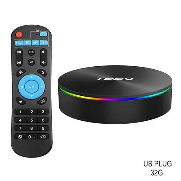 Android 9.0 Smart TV Box Mediaspelare Streaming Box 4K HDR för Smart TV-spel 4g32g US plug