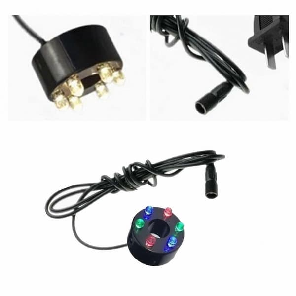 Dykpumpe med LED-lys til springvand og damme AC12V 6LED warm white light