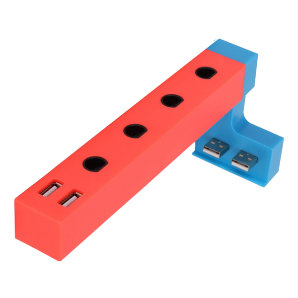 Kablet controlleradapter Bærbar 4-ports adapter med 2 USB-porte Holdbart spiltilbehør til GameCube