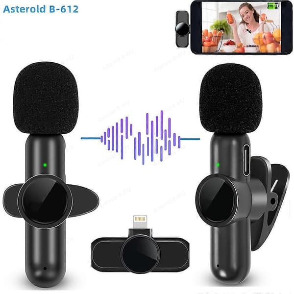2.4G trådløs reversmikrofon støjreducerende lydvideooptagelse til iPhone/iPad/Android/Xiaomi/Samsung Live Game Mic iOS Adaptr