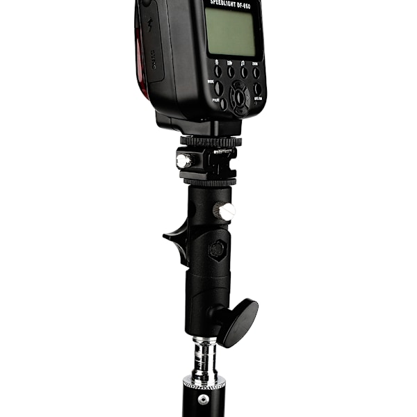 Justerbar Hot Shoe Mount Adapter Flash Lys Stativ Paraply Holder Beslag DH
