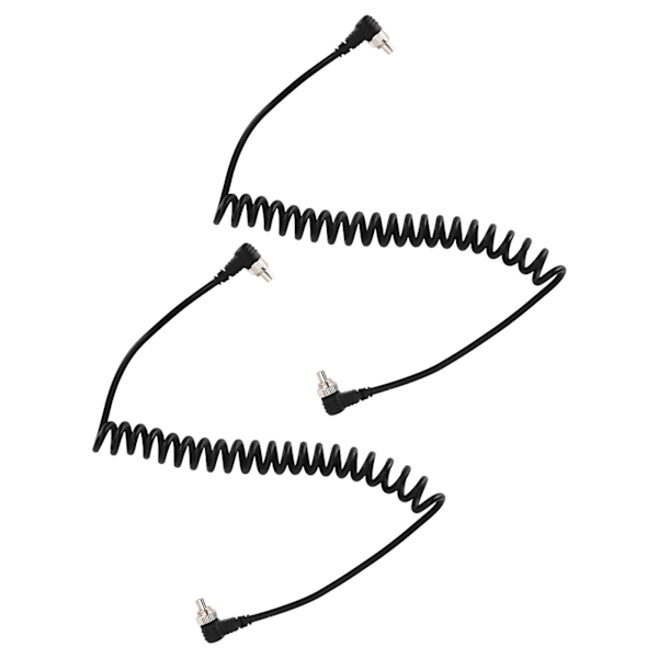 2 stk. Kamera Flash Synkroniserings PC Kabel Han til Han Speedlite Fjederkabel Universal Type til Studio Video